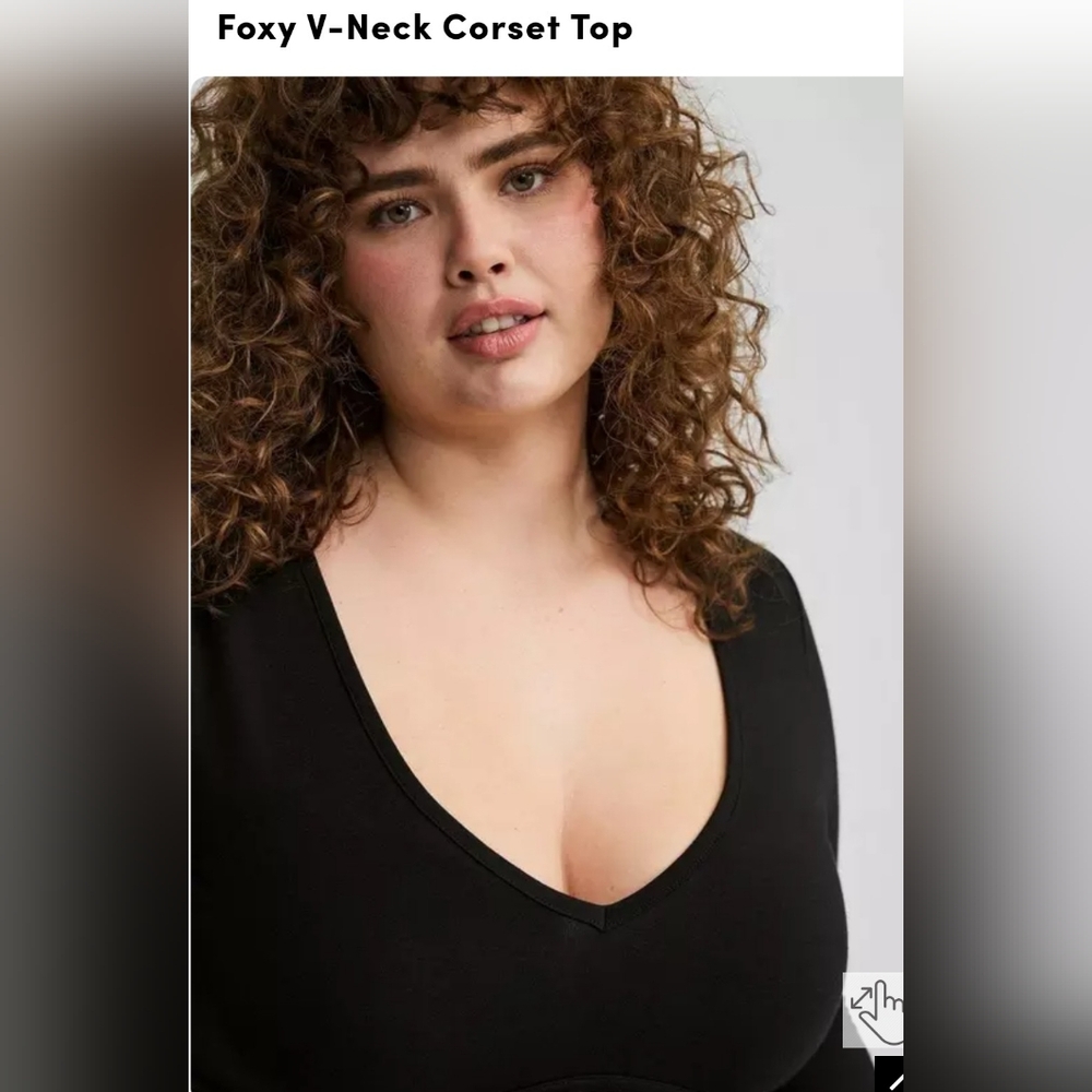 Torrid Fixy V-Neck Corset Crop Top